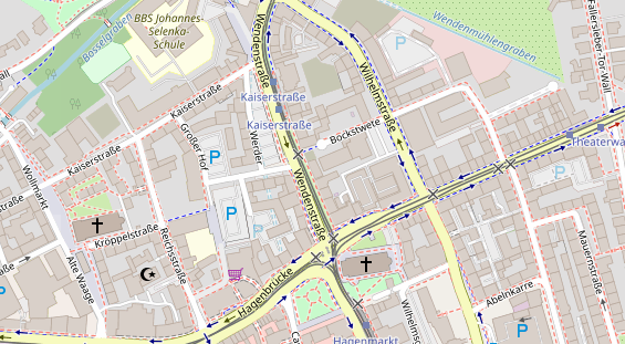 Physiotherapie auf Satellitenbild