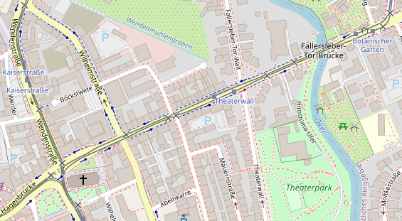 Physiotherapie auf Satellitenbild