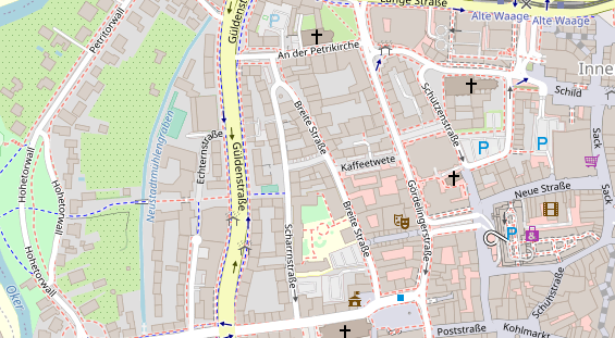 Physiotherapie auf Satellitenbild