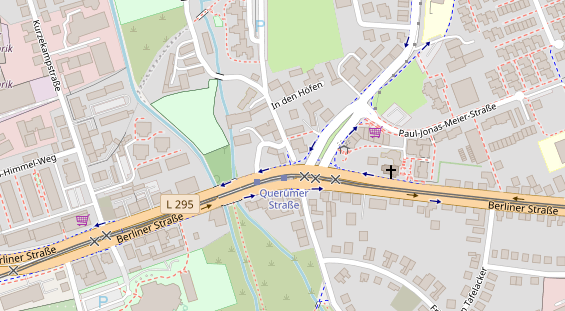 Physiotherapie auf Satellitenbild