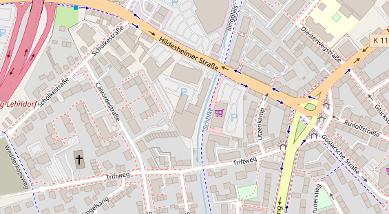 Physiotherapie auf Satellitenbild