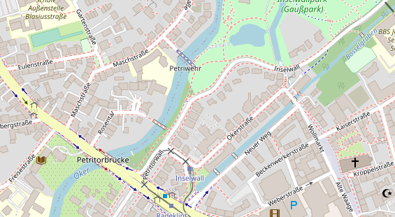 Physiotherapie auf Satellitenbild