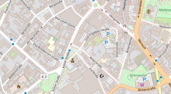 Physiotherapie auf Satellitenbild