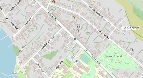 Physiotherapie auf Satellitenbild