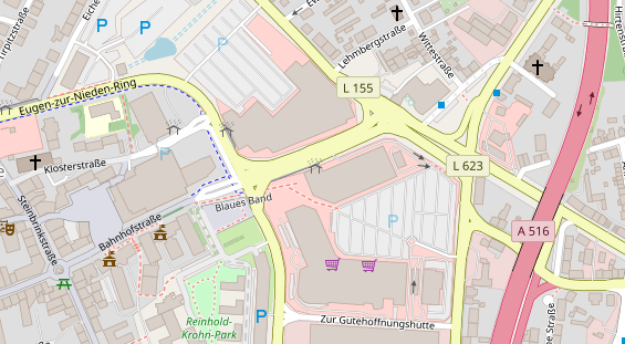 Physiotherapie auf Satellitenbild