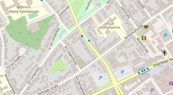 Physiotherapie auf Satellitenbild