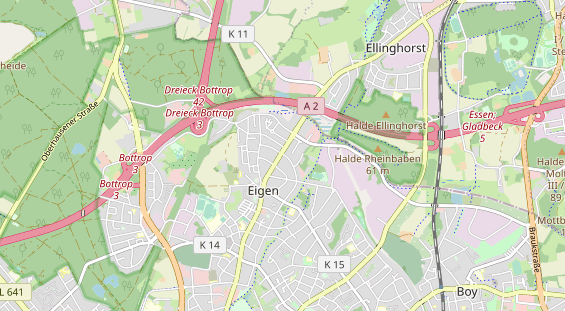 physical therapy on map