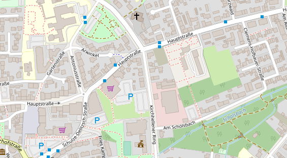 Physiotherapie auf Satellitenbild