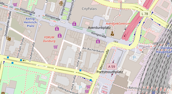 Physiotherapie auf Satellitenbild