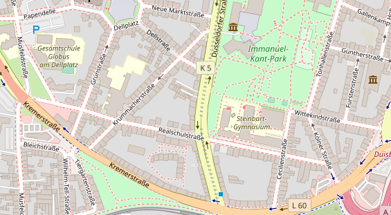 Physiotherapie auf Satellitenbild