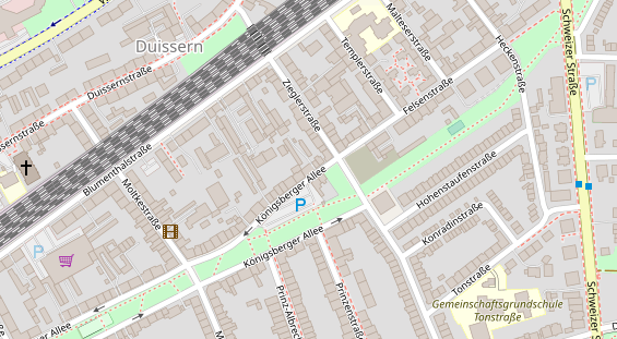 Physiotherapie auf Satellitenbild