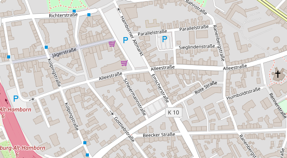 Physiotherapie auf Satellitenbild