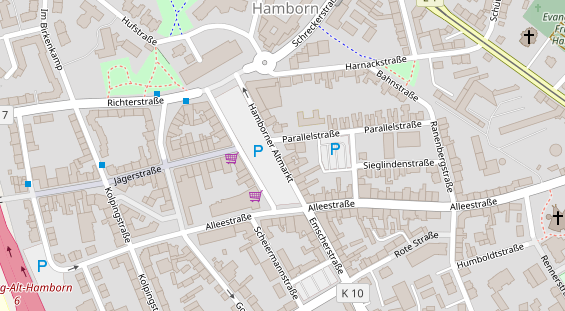 Physiotherapie auf Satellitenbild