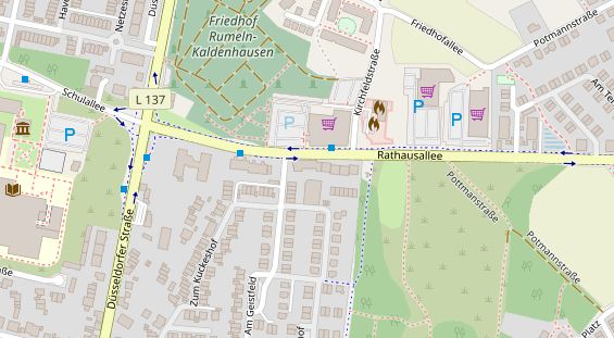 Physiotherapie auf Satellitenbild