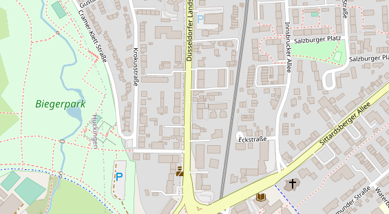 Physiotherapie auf Satellitenbild