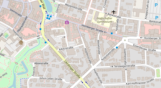 Physiotherapie auf Satellitenbild