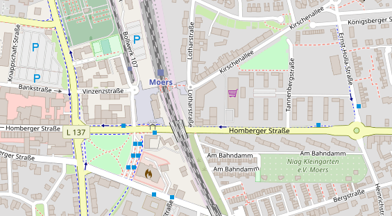 Physiotherapie auf Satellitenbild