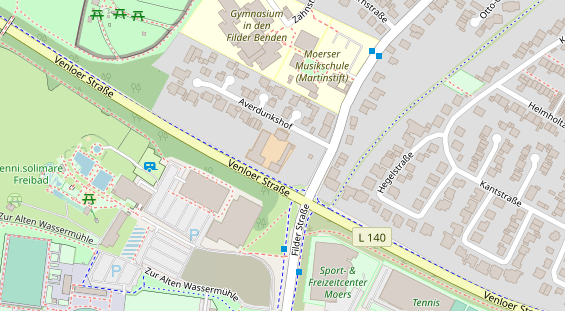 Physiotherapie auf Satellitenbild