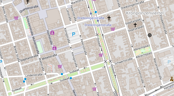 Physiotherapie auf Satellitenbild