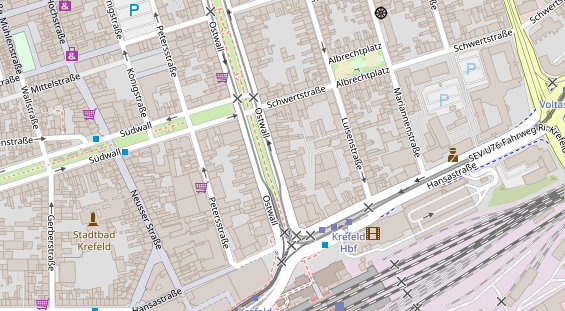 Physiotherapie auf Satellitenbild