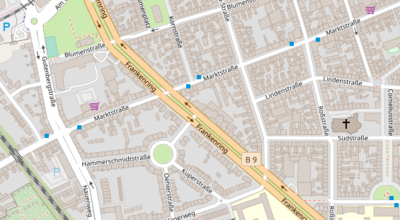 Physiotherapie auf Satellitenbild