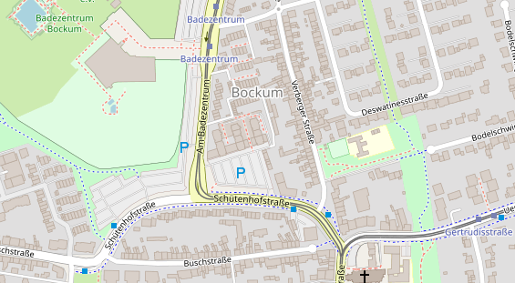 Physiotherapie auf Satellitenbild