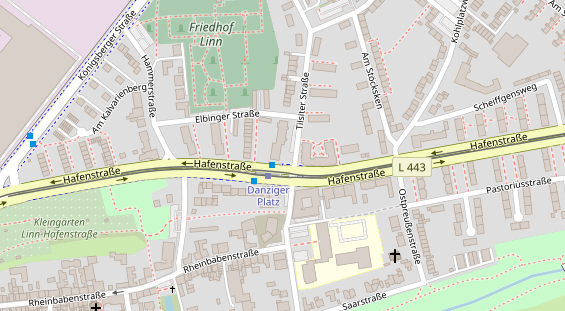 Physiotherapie auf Satellitenbild