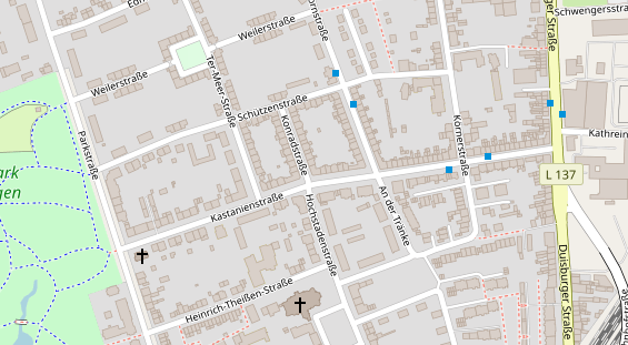 Physiotherapie auf Satellitenbild