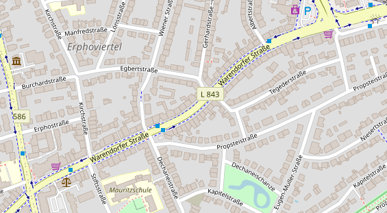 Physiotherapie auf Satellitenbild