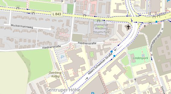 Physiotherapie auf Satellitenbild