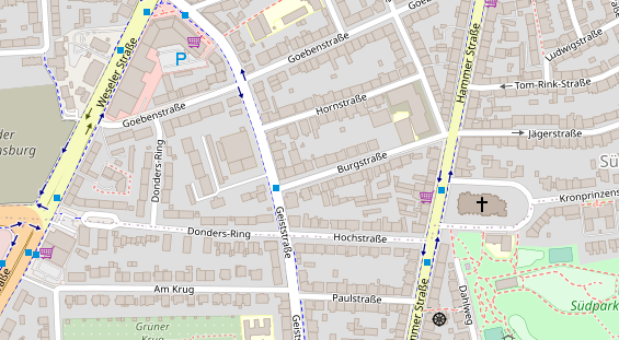 Physiotherapie auf Satellitenbild