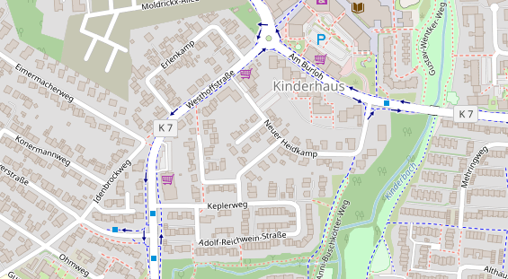 Physiotherapie auf Satellitenbild