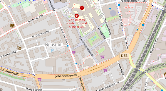 Physiotherapie auf Satellitenbild