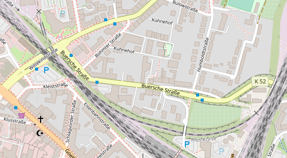 Physiotherapie auf Satellitenbild