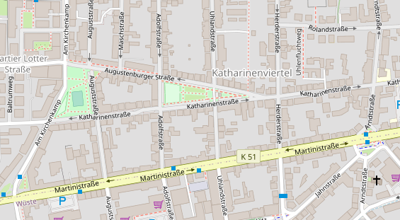 Physiotherapie auf Satellitenbild