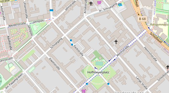 Physiotherapie auf Satellitenbild