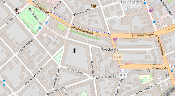 Physiotherapie auf Satellitenbild