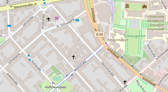 Physiotherapie auf Satellitenbild