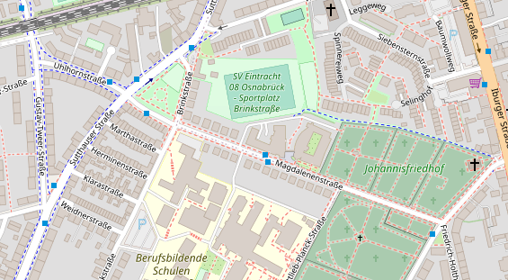 Physiotherapie auf Satellitenbild