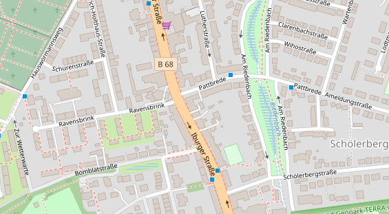 Physiotherapie auf Satellitenbild