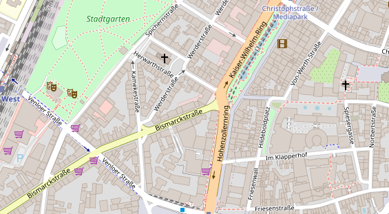 Physiotherapie auf Satellitenbild