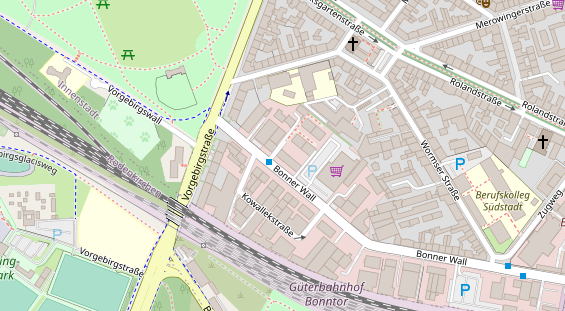 Physiotherapie auf Satellitenbild