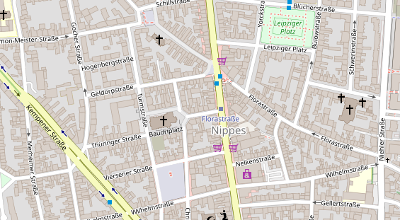 Physiotherapie auf Satellitenbild