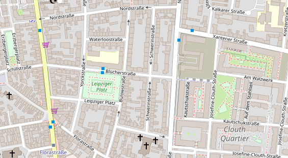 Physiotherapie auf Satellitenbild