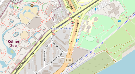 Physiotherapie auf Satellitenbild