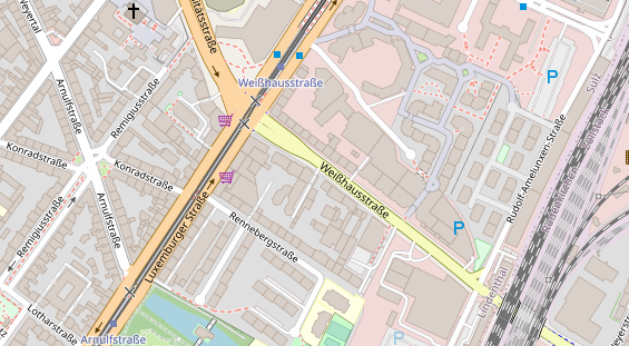 Physiotherapie auf Satellitenbild