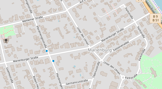 Physiotherapie auf Satellitenbild