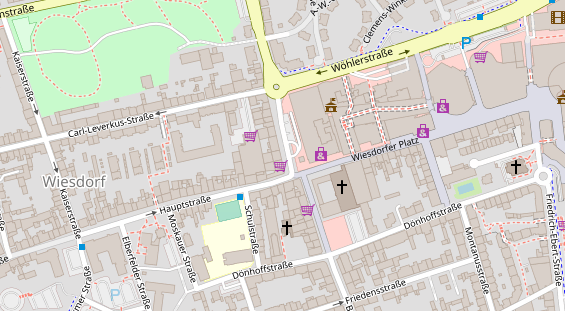 Physiotherapie auf Satellitenbild