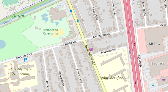 Physiotherapie auf Satellitenbild