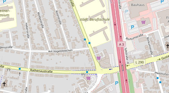 Physiotherapie auf Satellitenbild